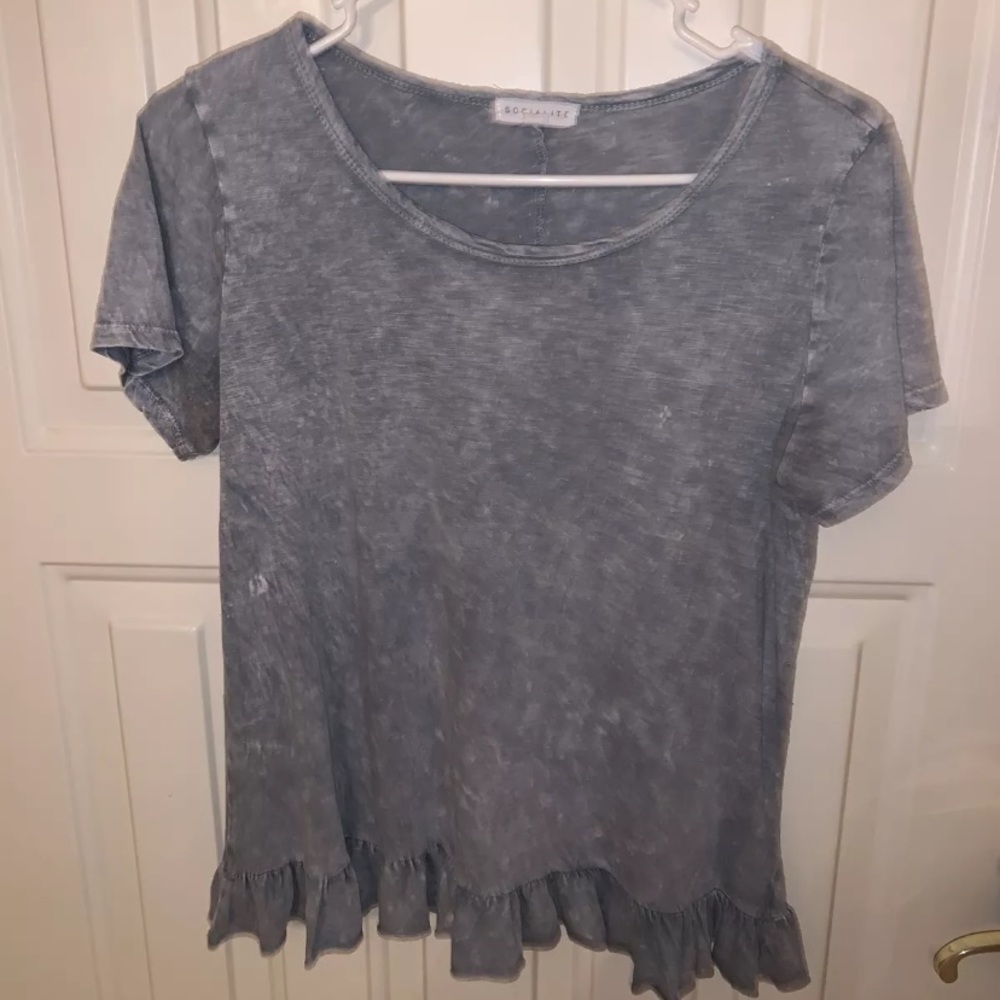 Distressed Gray Top Socialite Brand Size XS